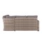 Flash Furniture Huck Wicker Rattan Conversation Set, L-Shaped Sofa w/Dining Table, Weather Resistant Cushions, Gray LTS-SET-02023-GY-GY-GG - alternate 6